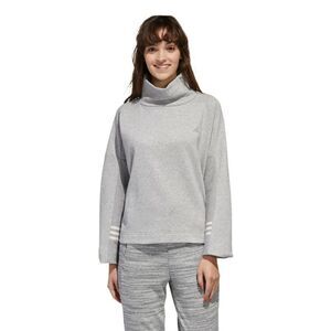 ADIDAS Essentials Comfort Funnel Neck Sweatshirt 3 Stripes Cropped Pullover XL